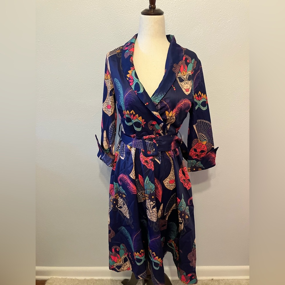 Vintage inspired Venetian mask dress